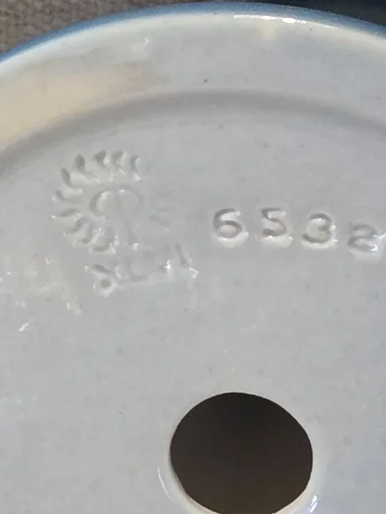 RARE Rookwood Pottery Art 1940s Candle Holders #6532 Blue Ceramic Glazed Vintage - Picture 5 of 5